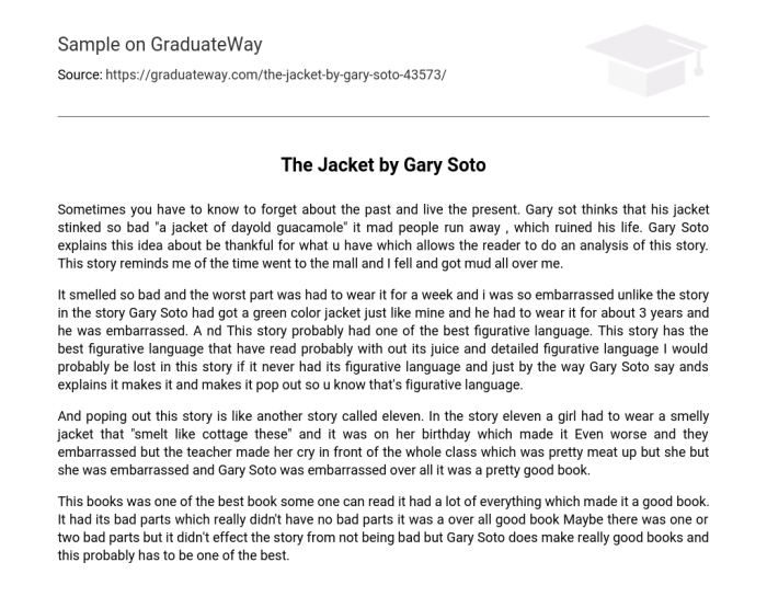 Gary soto the jacket pdf