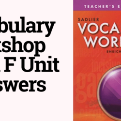 Vocabulary workshop level f unit 4