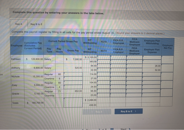 Problem 12-8 preparing the payroll