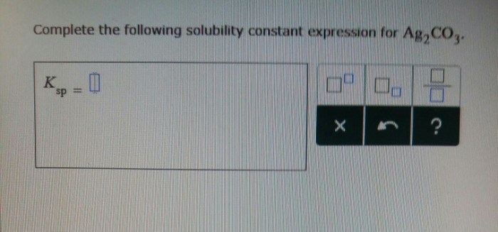 Complete the following solubility constant expression for caf2